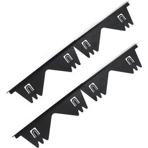 Stainless Steel Stove Gap Covers - Stove Gap Filler, Easy retractable Length 13.8" to 27.5", Width 0.79", Heat Resistant Guard Between Stove Top & Counter, 2Pck (Black)