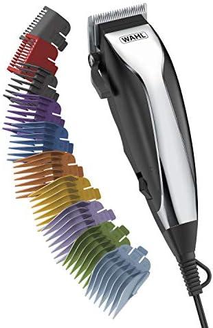 Wahl Home Haircutting Corded Clipper Kit with Adjustable Taper Lever, and 10 Color Coded Guards for Easy Clipping & Trimming - Model 79722