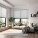 Changshade Cordless Cellular Shades, Light Filtering Honeycomb Shades for Windows, Pull Down Pleated Blinds, Easy to Install for Indoor Windows and French Doors,19" W x 36" H, Grey