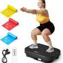 SoftGym Vibration Plate Exercise Machine for Lymphatic Drainage,Power Vibrate Stand Shake Board 450 Lbs Capacity Whole Body Workout Waver with Fitness Resistance Bands Weight Loss Gifts for Women Men