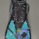 Greatever Snorkel Fins Adjustable Buckles Open Heel Swim Flippers Travel Size Short Swim Fins for Snorkeling Diving Swimming Adult Men Womens