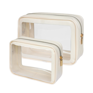 PACKISM TSA Approved Toiletry Bag - Upgrade Color-Edged Clear Makeup Bags, Clear Toiletry Bags For Traveling Fits Various Storage Needs
