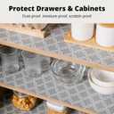 Drawer Liners for Kitchen Cabinets, Non-Adhesive Shelf Liner  Thick and Waterproof Kitchen Drawer Liners  Shelf Paper for Cupboard and Dresser  Non-Slip and Easy-Clean (12"W x 120"L, Grey Diamond)