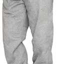 Lasjixion Men's Fleece Sweatpants Open Bottom Drawstring Hiking Jogger Workout Sweatpants for Men with Pockets (Gray, XL)