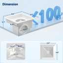 Bathroom Ceiling Exhaust Fan, 100 CFM 1.0 Sones Ultra Quiet, 9.8" Panel 8.27"x8.27" Mount, 4" Duct, Energy Efficient Household Ventilation Fan for Bathroom Home Office