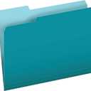 Pendaflex Two-Tone Color File Folders, Letter Size, 1/3 Cut, Teal, 100 Per box (152 1/3 TEA)