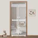 71" Extra Tall Cat Gate for Doorway,34"-37" Wide Pet Gate Pressure Mounted Walk Through Swing Auto Close Safety Dog Gates for Indoor, Stairs,Hallway