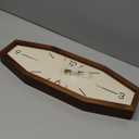 Wooden Retro Wall Clocks, 18 Inches Square Clocks Rectangular Wall Clock Battery Operated Silent Non-Ticking, for Kitchen Living Room Office Home Desk Bedroom (Brown)