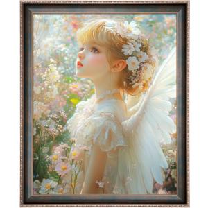 16x20 Frame Vintage Green, Ornate 20x16in Picture Frame with Floral Trim, for 16 x 20inch Gallery Photo Pic with HD Plexiglass, 1.6in Widen 0.8in Thick, Horizontal Vertical Wall Display