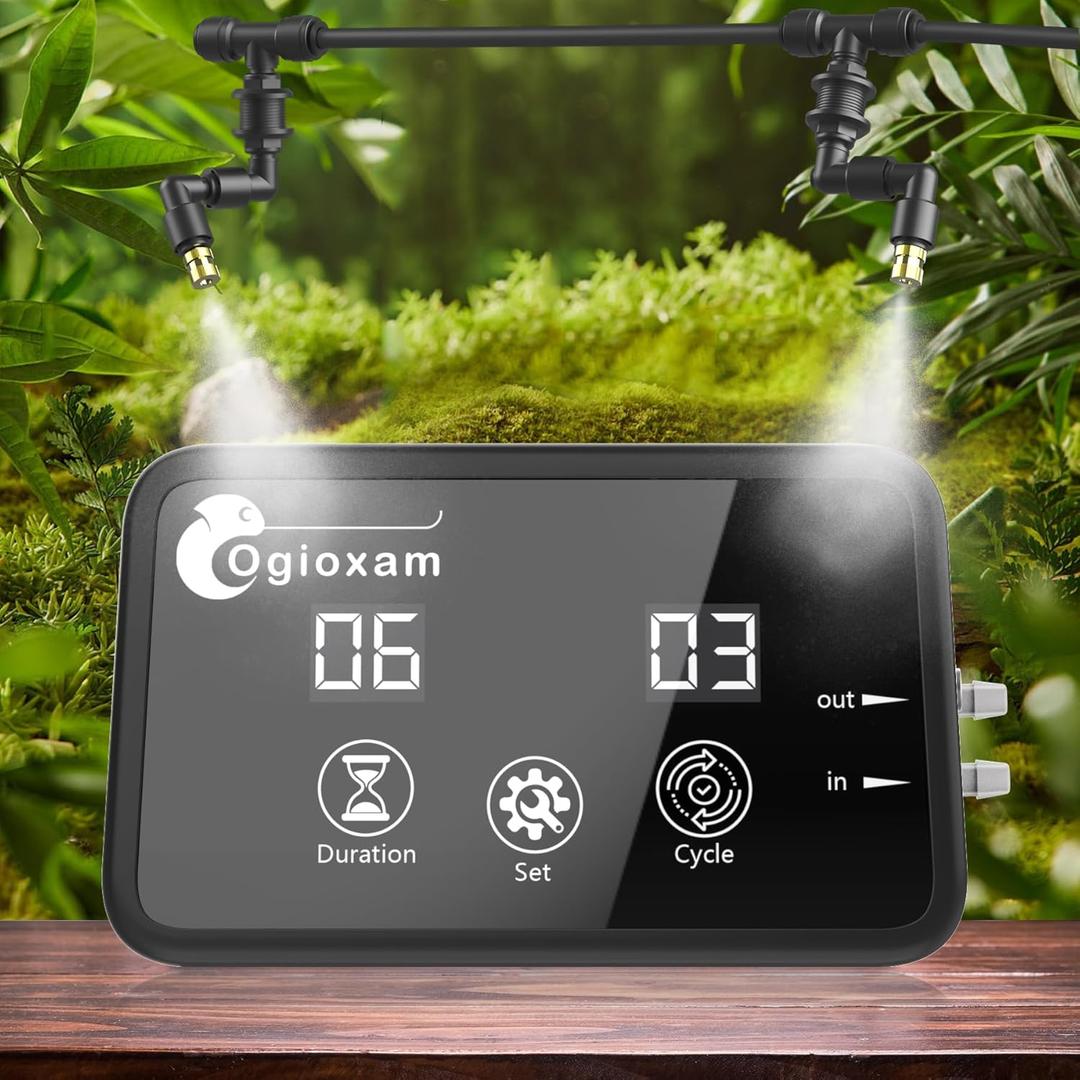 Automatic Reptile Mister System, Reptile Humidifiers Smart Misting System, Snake Mister Smart (4 Nozzles)