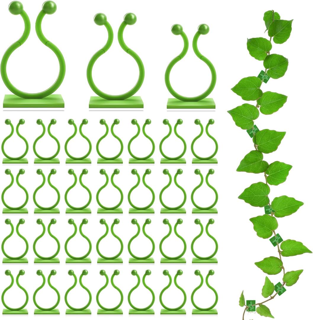 EWPJDK Wall Clips for Climbing Plants 180 PCS, Plant Clips for Climbing Plants, Wall Plant Holder for Vines Plant Clips for Indoor Plants, Vine Wall Clips Plant Hooks for Vines (Green)