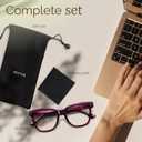 Miyya Blue Light Glasses for Women & Men Oversized UV & Blue Light Blocker Chunky Frames, Stylish Eyewear Accessories