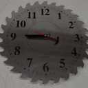 12 Inch Metal Wall Clock with Circular Saw Blade Dial, Handsaw and Hammer Pointer,Great Decor for Garage,Workshop and Man Cave (Silver)