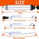 Liquid Extractor,500CC Fluid Extractor,Oil Pump with Hose,Automotive Syringe,Oil Suction for Oil Change with Extension Tubes