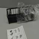 Cisily Sponge Holder for Kitchen Sink, Sink Caddy Organizer with High Brush Holder, Kitchen Countertop Organizers and Storage Essentials, Rustproof 304 Stainless Steel (Black, 9.25)