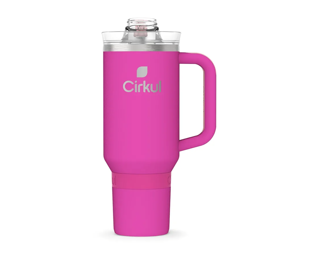 Cirkul 40oz. Brink Stainless Steel Tumbler with Handle, All-Day StrawSip™, Double-Wall Insulated