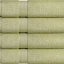 Towel and Linen Mart 4 Pieces Bath Towel Sets - Sage Green - 2 ply Low Twist Luxurious,Quick Dry, Extra Absorbent, 100% Ring Spun Cotton 600 GSM (27 x 54, Pack of 4)