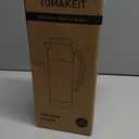 Creamer Pitcher for Coffee,1L/34 Oz Thermal Coffee Carafe,Stainless Steel Coffee Carafes for Keeping Hot and Cold,Double-Wall Design,12-Hour Hot & Cold,Leak-Proof, Portable for Travel,Camping,Office (33.8 Ounces)