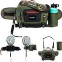 Goture Waterproof Fishing Waist Pack,IPX8 840D TPU Large Tackle Bag with Rod Holder,Airtight Zipper Closure,Detachable Water Bottle Holder, 10L Fly Fishing Bag with Adjustable Strap,Sling Fanny Pack