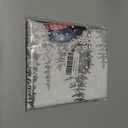 Winter Snowman Valances for Windows 42" W x 12" L Striped Hat Christmas Pine Tree Grey Snow Scene Rod Pocket Curtains Valance Short Window Treatment Drapes for Living Room, Bedroom Bathroom Decor