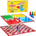 Ankit Toys & Games Ludo and Snake & Ladders (Saap Seedhi) Board Game Set for 6+ Years Kids & Adults | Indoor Ludo Board Game | Travel Strategy Game (Ludo Senior+)