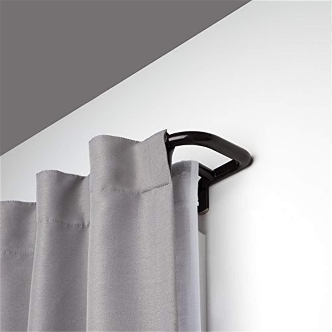 Umbra Twilight Double Curtain Rod Set  Wrap Around Design Ideal for Blackout or Room Darkening Panels, 28 to 48 Inches, Dark Bronze