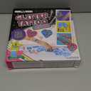 Original Stationery 33-Piece Glitter Tattoos Set, Face and Skin-Friendly with 24 Stencil Designs, 6 Colorful Cosmetic Glitters, 2 Brushes and Body Adhesive, Easter Sleepover Party Supplies for Girls