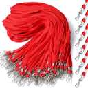 Epakh 200 Pcs Lanyards for ID Name Badge Holder Neck Lanyard Flat with Clips Neck Straps for Office School Nurse