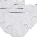Stafford 4 Pack 100% Cotton Full-Cut Briefs White (40) (White)