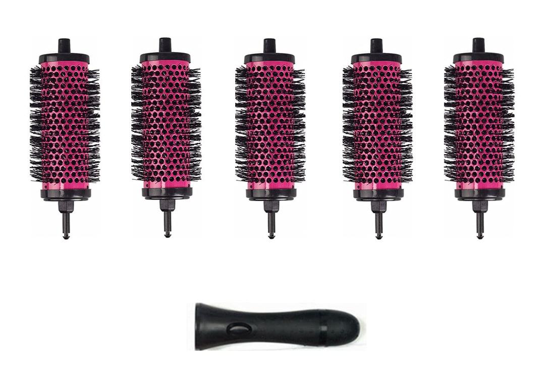 LIGICKY Blowout Brush Set with 2.0 Detachable Barrels Round Brushes Hair Styling Tool, 1 Handle 5 Barrels, Medium