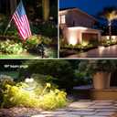 Barrina Solar Spotlights Outdoor Waterproof, 360 Horizontal Adjustable Outdoor Spot Lights, 6500k 3 Modes, 24 LEDs Solar Flag Light for Landscape Garden Yard Pathway, Auto On/Off, 6 Pack (White)