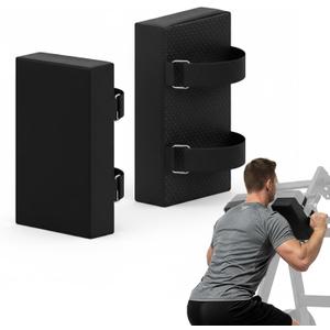 J Bryant Hack Squat Shoulder Pads 2 PCS  Thick Foam Cushion with Adjustable Straps, Reduce Shoulder Pressure, Compatible with Most Hack Squat & Leg Press Machines (Black)