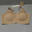 Vertvie Women Seamless Jelly Bras No Underwire Supportive Wireless Push Up Full Coverage Bralette Comfy Scalloped T-Shirt Bra Large