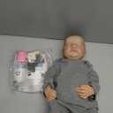 Realistic Reborn Baby Dolls Girl 17-Inch Soft Vinyl Lifelike Real Life Baby Dolls Babe Reborn Accessories for 3+ Years Old (Gray)