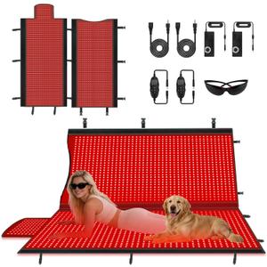 Red Light Therapy Mat Full Body with 2630 LEDs, 74.8"x33.6" Flexible Infrared Red Light Blanket for Home Use, Dual 660nm & 850nm, Adjustable Modes and Timer Control