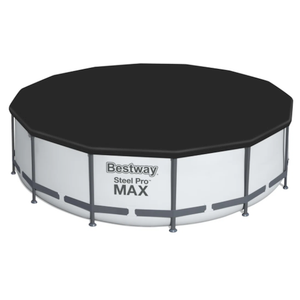 Bestway Steel Pro Round Above Ground Outdoor Backyard Swimming Pool 14'x14'x48"