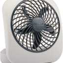 RANVOO 2026 New Desk Fan, Quiet Air Circulator Mini Fan for Bedroom, 4 Speeds Strong Airflow Portable Fan, Smart Display USB Fans,120°Tilt, Small Desktop Table Fans For Office Room, Ivory White