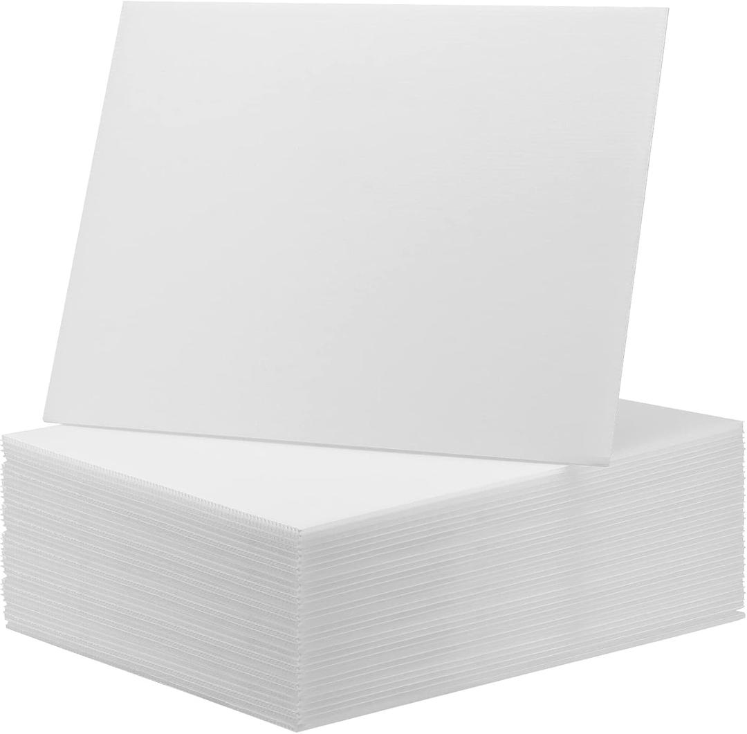 30 PCS 17 x 13 Inches Corrugated Plastic Sheet, White Yard Signs Board