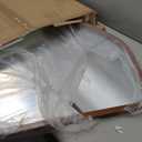 40"x28" Irregular Wall Mirror, Farmhouse Asymmetrical Mirror for Wall Decor, Wood Frame Bathroom Mirror for Living Room Bedroom Entryway Bathroom, Walnut