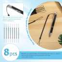 NUOBESTY 8Pcs Retractable Stylus Pen Lanyards Elastic Spring Rope Anti Lost Cord for Secure Pen Tether and Small Item Holder
