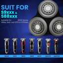 3-Pack SH90 Replacement Head Compatible with Philips Norelco Series 9000(S9xxx) /8000(S8xxx), New Upgraded SH90 Compatibility Double Blades Fits for Norelco 9000 Replacement Heads