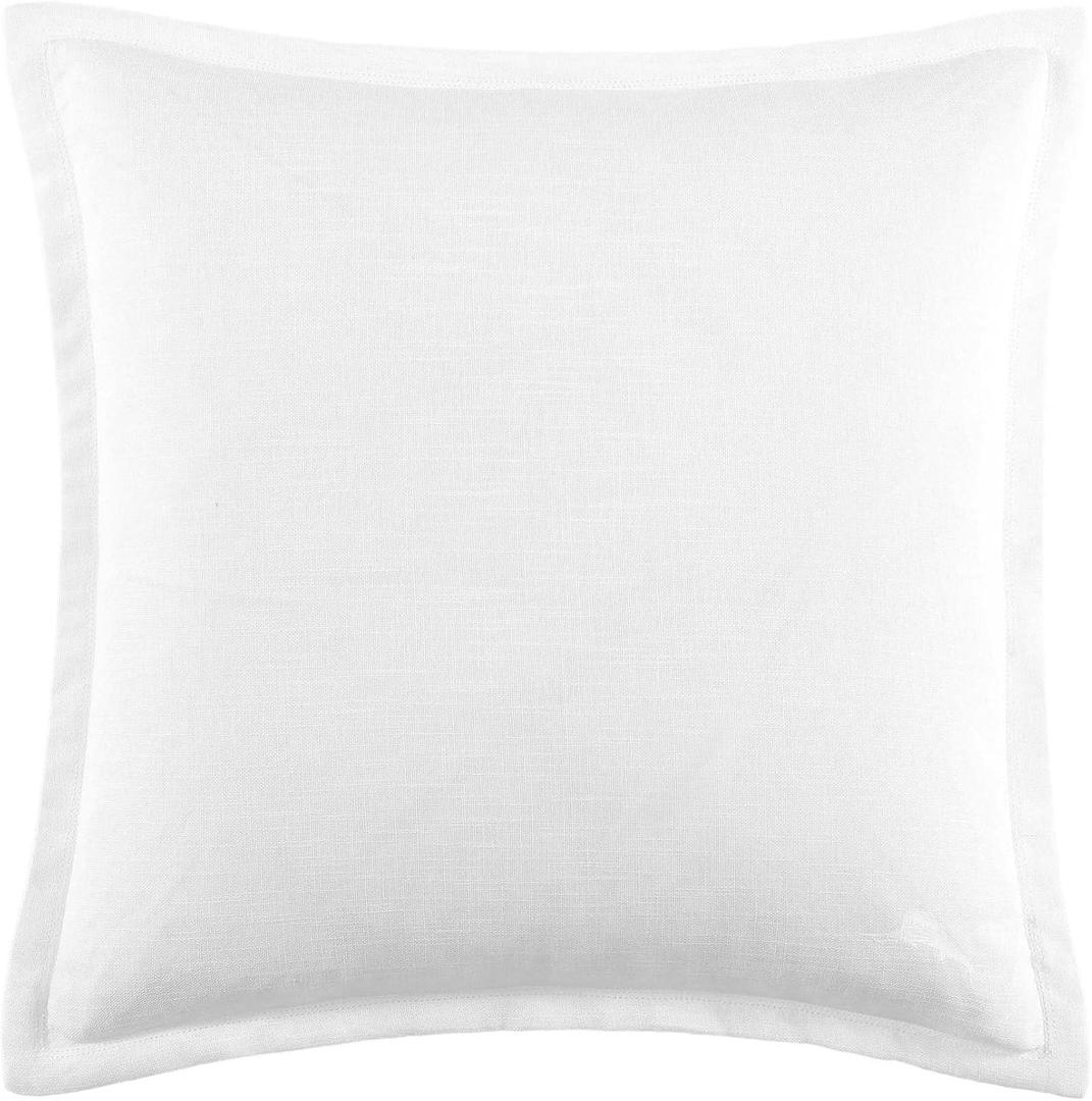 Tommy Bahama - Euro Sham, Luxurious Embroidered Poly Slub Fabric, Ideal Accent for Your Bed, Couch & Chair (Island Estate White, 26" x 26")