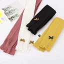 BOOPH 4 Pack Girls Legging Tight Flared Lace Footless Knitted Stocking Pant 1-8T (7-8 Years)