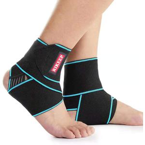 Candy Li Ankle Brace for Sprained Ankle, Ankle Support for Women & Men, Adjustable Compression Wrap Breathable Nylon Super Elastic & Comfortable for Sports Blue(1 Pair)