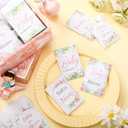 Eaasty 150 Pcs Baby Shower Seed Packet Baby in Bloom Pink Floral Accents and Greenery Self Adhesive Seed Packets Pink Seed Packets for Guests Pink Floral Seed Packets for Baby Shower, Seed Not Include