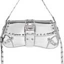 Verdusa Women's Shoulder Bag Y2K Handbag Cute Trendy Goth Studded Rivet Punk Purse
