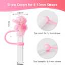 2 x 6Pcs Marine Animal Glitter Cap Straw Cover Cap for Stanley Cup 40oz/30oz Accessories, 10mm Reusable Cute Drinking Straw Topper Accessories, Portable Protector Plugs Decorations Gifts for Party Favors