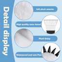 codree 2 Pcs Ice Scraper with Glove- Faux Fur Car Windshield Scraper Mitt- Snow Scraper Gloves for Cars Winter Snow and Ice Remover (White)