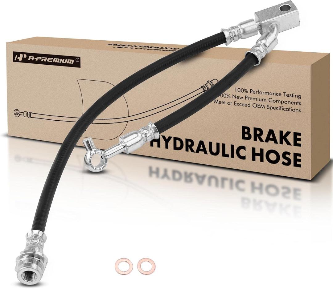 A-Premium Front Passenger Brake Hydraulic Hose Compatible with Select Infiniti Models - J30 1993-1997, Q45 1996-2001 - Replace# 462100P001