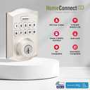 Kwikset HomeConnect 620 Z-Wave Long Range Enabled Keypad Smart Lock Convenient Keyless Entry, Customizable User Codes, Ring Alarm Compatible, Hub Required, Sold Separately Satin Nickel Traditional